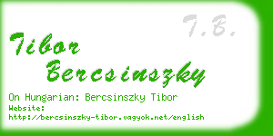 tibor bercsinszky business card